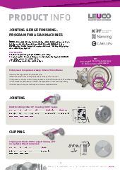 DIAECO, Jointing and Edge Finishing, Program for Asian Machines