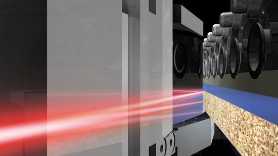 <strong>Precision, without micro chippings:</strong> The LEUCO p-System jointing cutters generate an optimum jointing quality for zero joint using the laser/plasma technology.